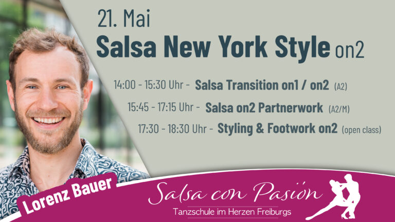 Read more about the article Salsa on 2 – mit Vorkenntnissen | Salsa con Pasión Freiburg